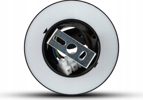 Přisazené bodové svítidlo GX53 s LED, černé, Ø 10 cm
