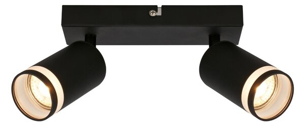 BRI 2832025 RUB stropní bodové svítidlo, nastavitelné, akrylová ozdoba, 2-ramenné, 20cm, černé - BRILONER