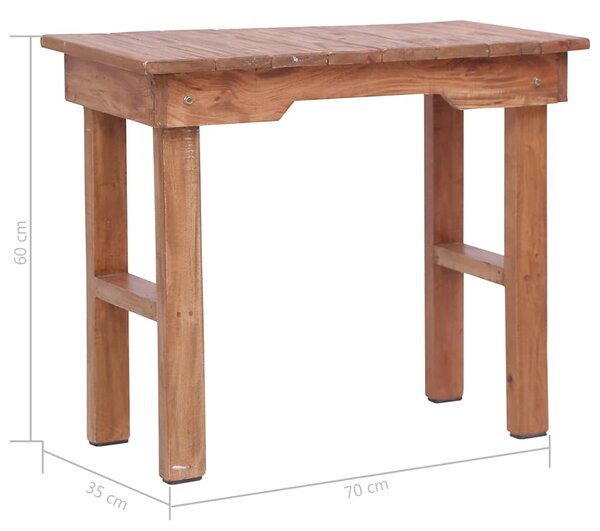 Přístavný stolek 70 x 35 x 60 cm masivní mahagonové dřevo 283915