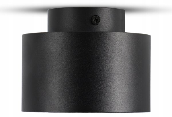 Přisazené bodové svítidlo GX53 s LED, černé, Ø 10 cm