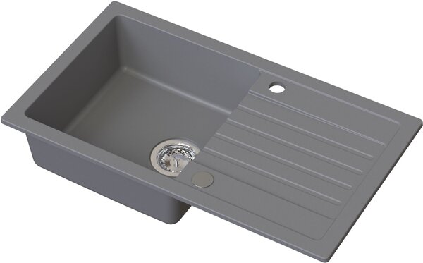 Ruvetti Natu Maxi dřez s baterií a příslušenstvím šedá/ocel LP_3200-NM7744GR_W