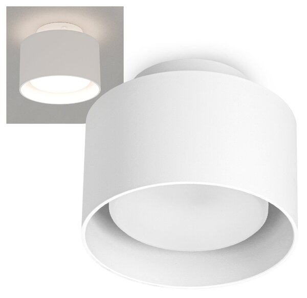 Přisazené bodové svítidlo GX53 s LED, bílé, Ø 10 cm