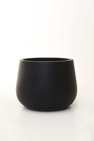 Květináč GIRAR, sklolaminát, výška 37 cm, antracit