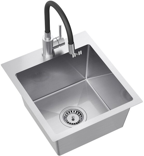 Ruvetti Look dřezy s baterií ocel/ocel LPLOOK405200BSS