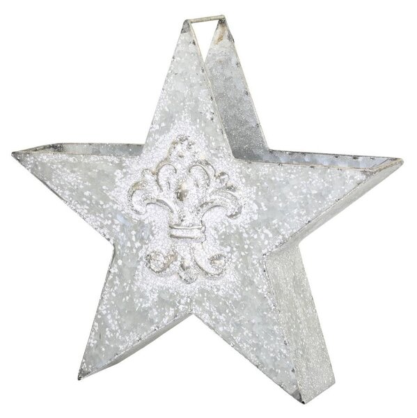 Zinková antik kovová dekorace ve tvaru hvězdy - 32*8*30cm - Chic Antique