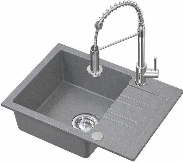 Ruvetti Cooksy Chef dřezy s baterií šedá/ocel LP_CC6244GR-SE
