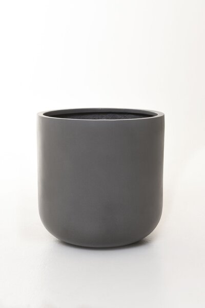 Květináč CHICO, sklolaminát, průměr 40 cm, beton design šedý