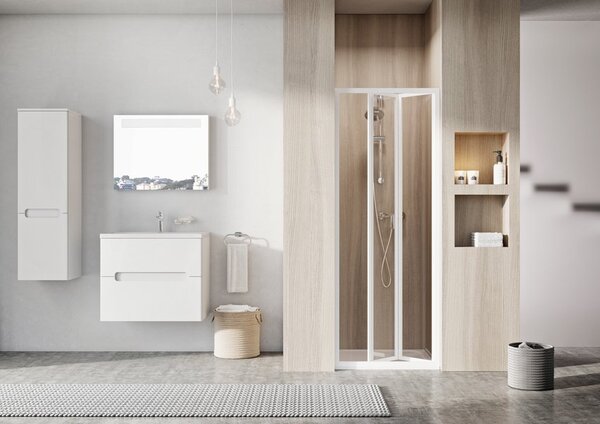 Ravak Supernova SDZ2 Sprchové dveře dvoudílné 70 cm Šířka: 700 mm, Profil: Bílá, Sklo: Hladké čiré