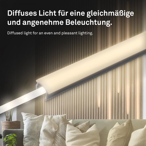BRI 8018147 Startovací sada On/Off LED pásek pro nástěnné panely – 260cm, vypínač, vč. rozbočovače - BRILONER