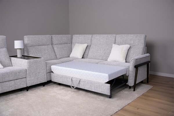 Rohová rozkládací sedací souprava s elektrickou funkcí relax AMBRA Pravý roh