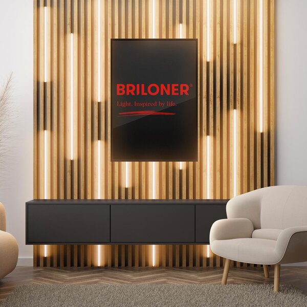 BRI 8018147 Startovací sada On/Off LED pásek pro nástěnné panely – 260cm, vypínač, vč. rozbočovače - BRILONER