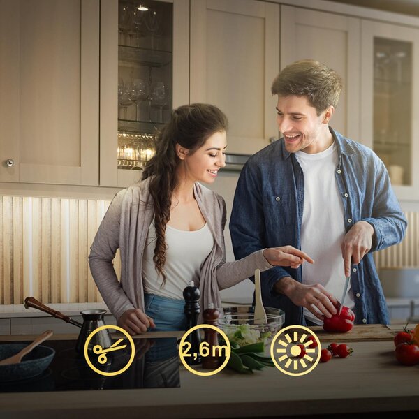 BRI 8018147 Startovací sada On/Off LED pásek pro nástěnné panely – 260cm, vypínač, vč. rozbočovače - BRILONER