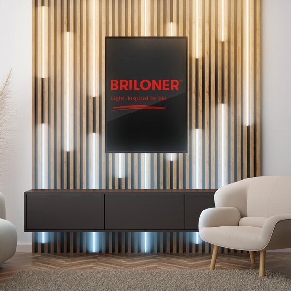 BRI 8020294 Startovací sada CCT LED pásek pro nástěnné panely – 260cm, dálkový ovladač, vč. rozbočovače - BRILONER