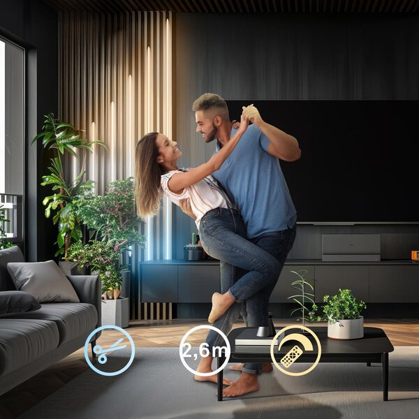 BRI 8020294 Startovací sada CCT LED pásek pro nástěnné panely – 260cm, dálkový ovladač, vč. rozbočovače - BRILONER