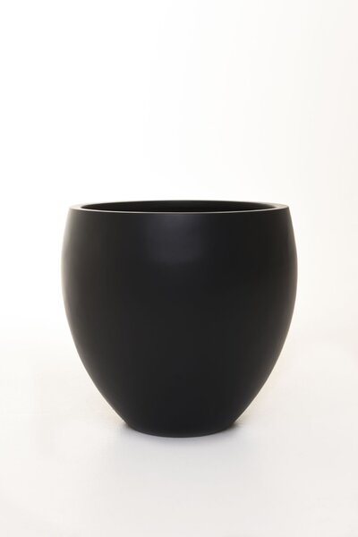 Kulatý květináč PLUTO, sklolaminát, výška 40 cm, antracit