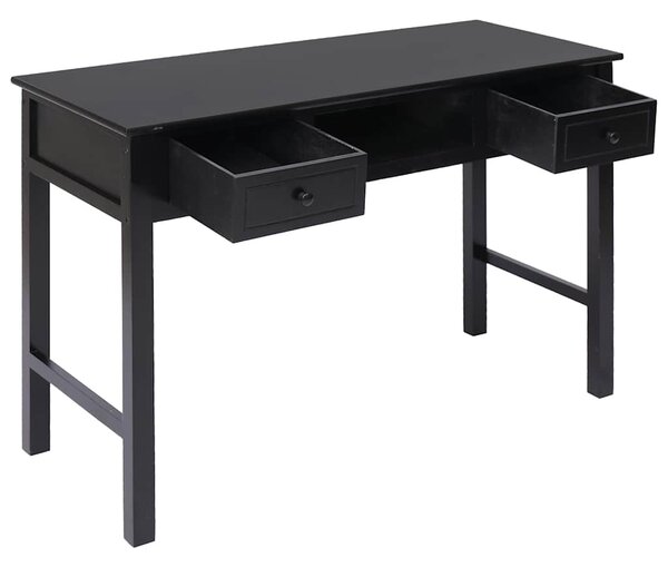 Psací stůl černý 110 x 45 x 76 cm dřevo 284158