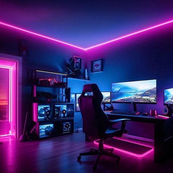 BRILO 2322480 COB LED pásek 3m, dálkový ovladač, RGB IC dynamické barvy, bílý - BRILO