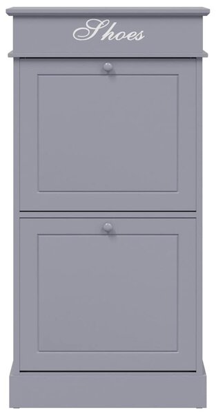 Botník šedý 50 x 28 x 98 cm dřevo pavlovnie 284090