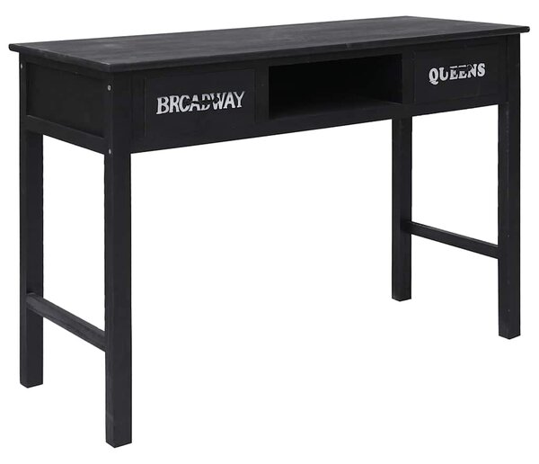 Konzolový stolek černý 110 x 45 x 76 cm dřevo 284161
