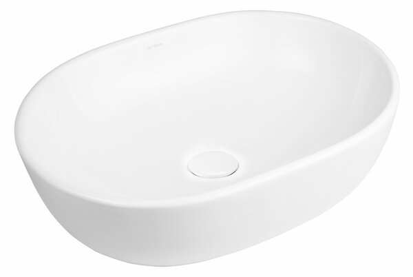 Oltens Hamnes umyvadlo 47.5x34 cm oválné na pult bílá lesk 40309000