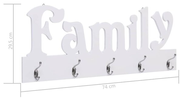 Nástěnný věšák FAMILY 74 x 29,5 cm 284245