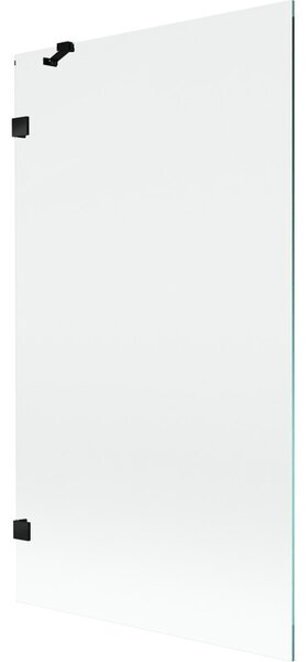 Mexen, Mexen Lunar 1-křídlová vanová zástěna 100 x 150 cm, transparentní, černá - 897-100-000-70-00