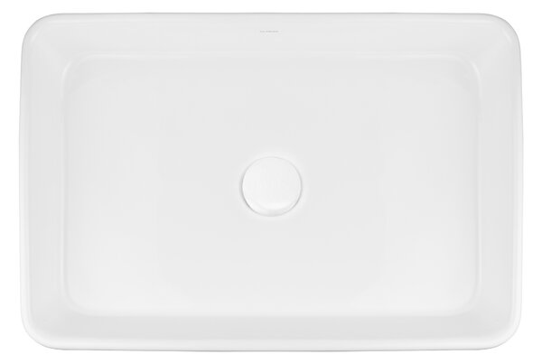 Oltens Lustra umyvadlo 60.5x35 cm obdélníkový na pult bílá lesk 40306000
