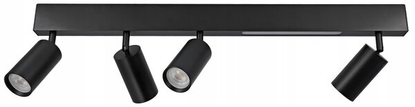 Přisazené bodové svítidlo GU10 9 W, 4 spoty, černé