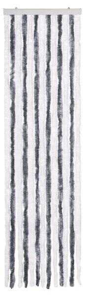 Závěs proti hmyzu šedý a bílý 56 x 185 cm Chenille 284271