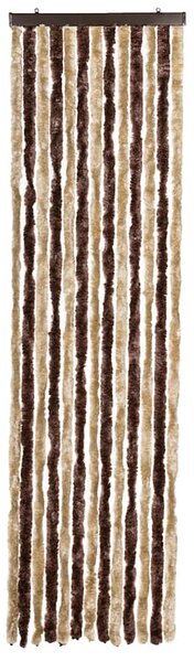Závěs proti hmyzu béžový a světle hnědý 56 x 185 cm Chenille 284272