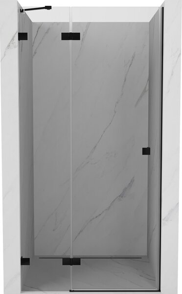 Mexen, Mexen Lunar levé výklopné sprchové dveře 70 cm, transparentní, černé - 834-070-000-70-00-L
