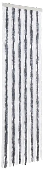 Závěs proti hmyzu šedý a bílý 56 x 185 cm Chenille 284271