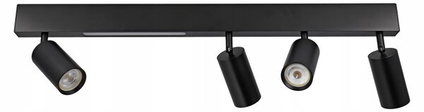Přisazené bodové svítidlo GU10 9 W, 4 spoty, černé
