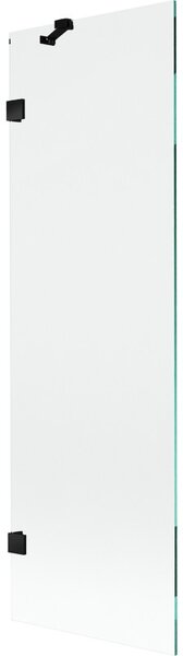 Mexen, Mexen Lunar 1-křídlová vanová zástěna 60 x 150 cm, transparentní, černá - 897-060-000-70-00