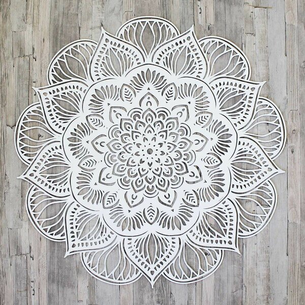 DUBLEZ | Vyřezávaná 3D Mandala - lotosový květ | Obraz