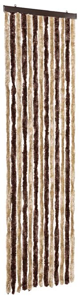Závěs proti hmyzu béžový a světle hnědý 56 x 185 cm Chenille 284272