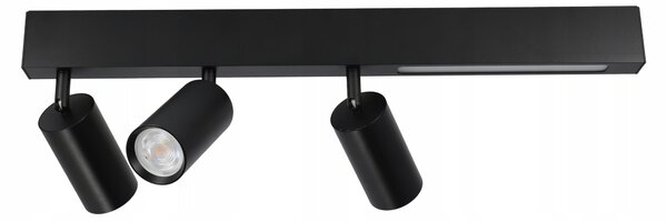 Přisazené bodové svítidlo GU10 9 W, 3 spoty, černé