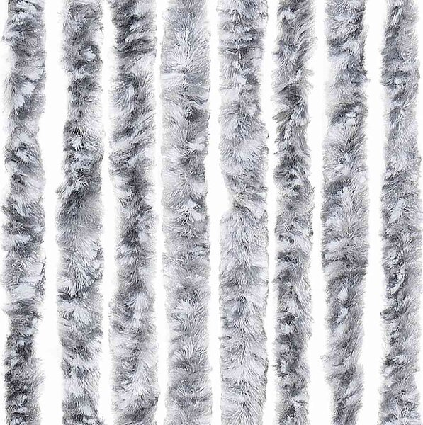 Závěs proti hmyzu bílý a šedý 56 x 185 cm Chenille 284279