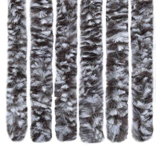 Závěs proti hmyzu hnědý a béžový 56 x 185 cm Chenille 284276