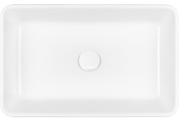 Oltens Fossa umyvadlo 55x34 cm obdélníkový na pult bílá lesk 40301000