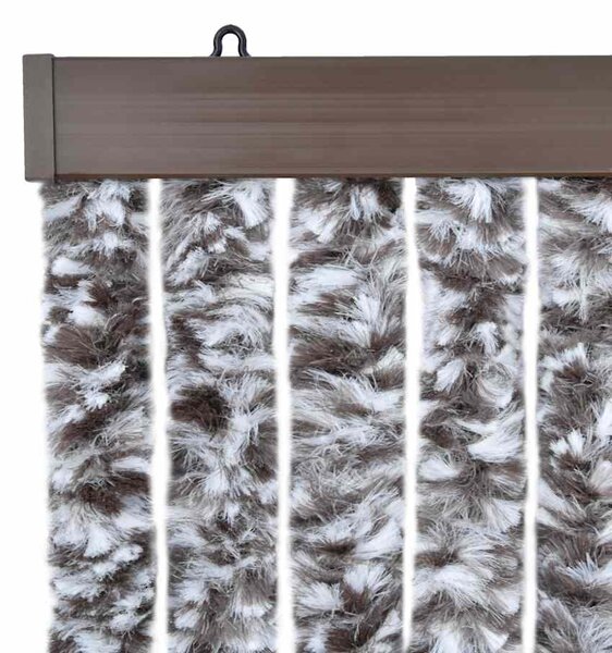Závěs proti hmyzu hnědý a béžový 56 x 185 cm Chenille 284276