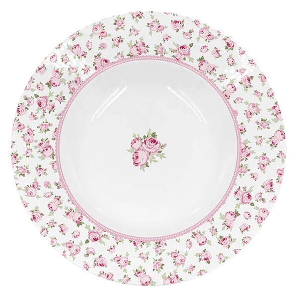 Porcelánový talíř polévkový s květy Tiny Flowers 22 cm (ISABELLE ROSE)