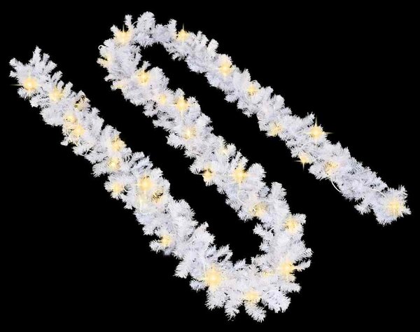 Vánoční girlanda s LED světýlky 5 m bílá 284311
