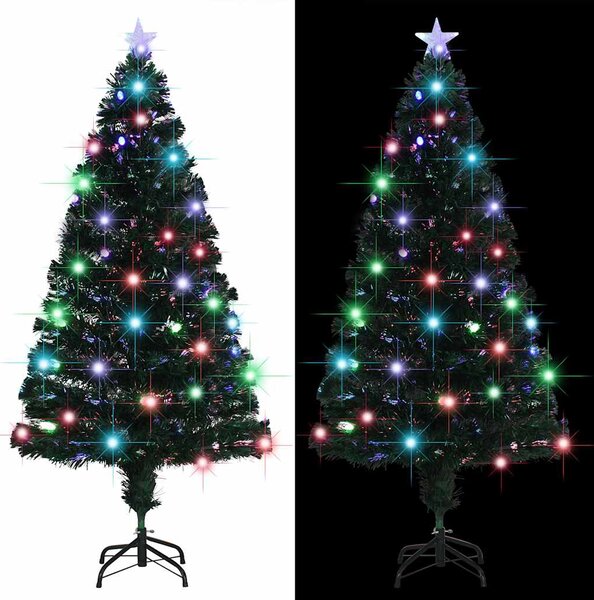 Předem osvětlený vánoční stromek se stojanem a LED 150 cm optické vlákno 284301