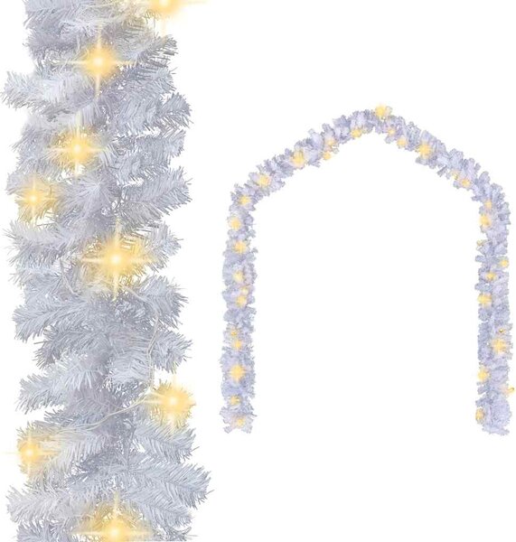 Vánoční girlanda s LED světýlky 5 m bílá 284311