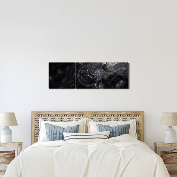 Obraz - Smutek a odříkání (s hodinami) (90x30 cm)