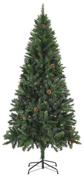 Umělý vánoční stromek se šiškami zelený 180 cm 284315