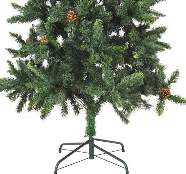 Umělý vánoční stromek se šiškami zelený 180 cm 284315