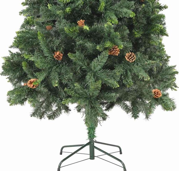 Umělý vánoční stromek se šiškami zelený 210 cm 284316