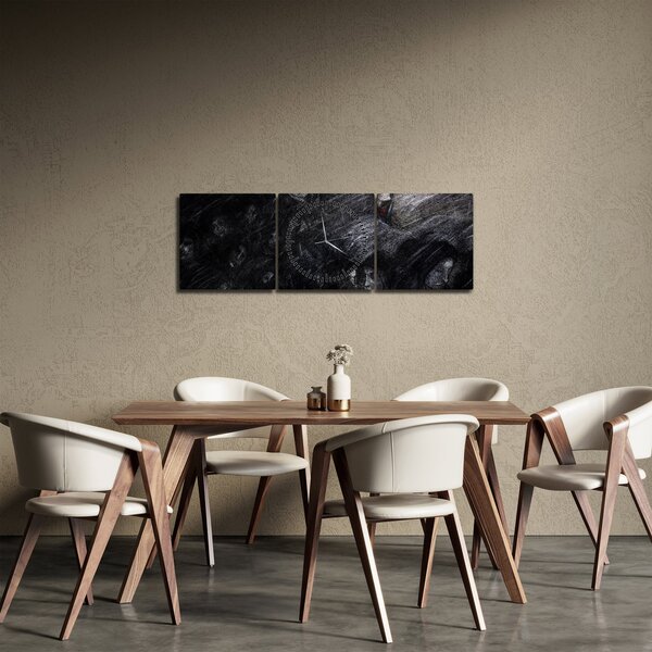 Obraz - Smutek a odříkání (s hodinami) (90x30 cm)
